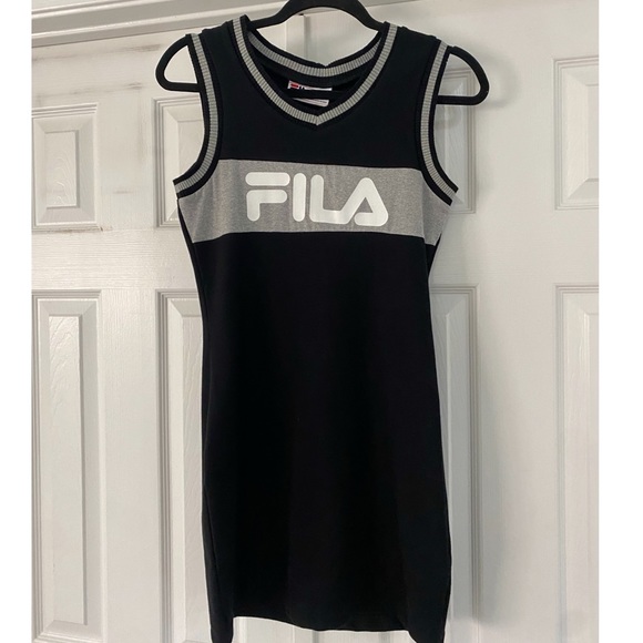 Black Fila Rib Varsity Dress- NWT - Picture 6 of 9